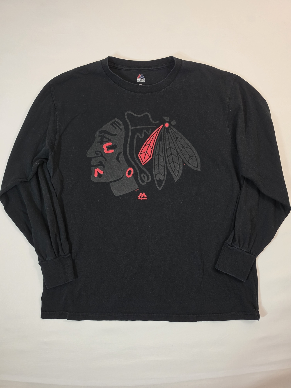 Majestic Chicago Blackhawks Long Sleeve T-Shirt Men’s Large Black NHL